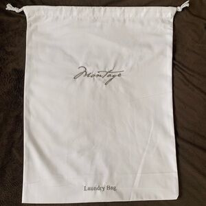 MONTAGE white dry string, thicker material, laundry bag LNWOT